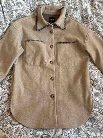 Zara Hemd Jacke beige Grösse M Zustand gut