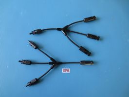 MC4 Y-Verteiler Set für das Parallelschalten von 3 Module