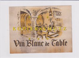 Etikette für Wein - Vin Blanc de Table /bd