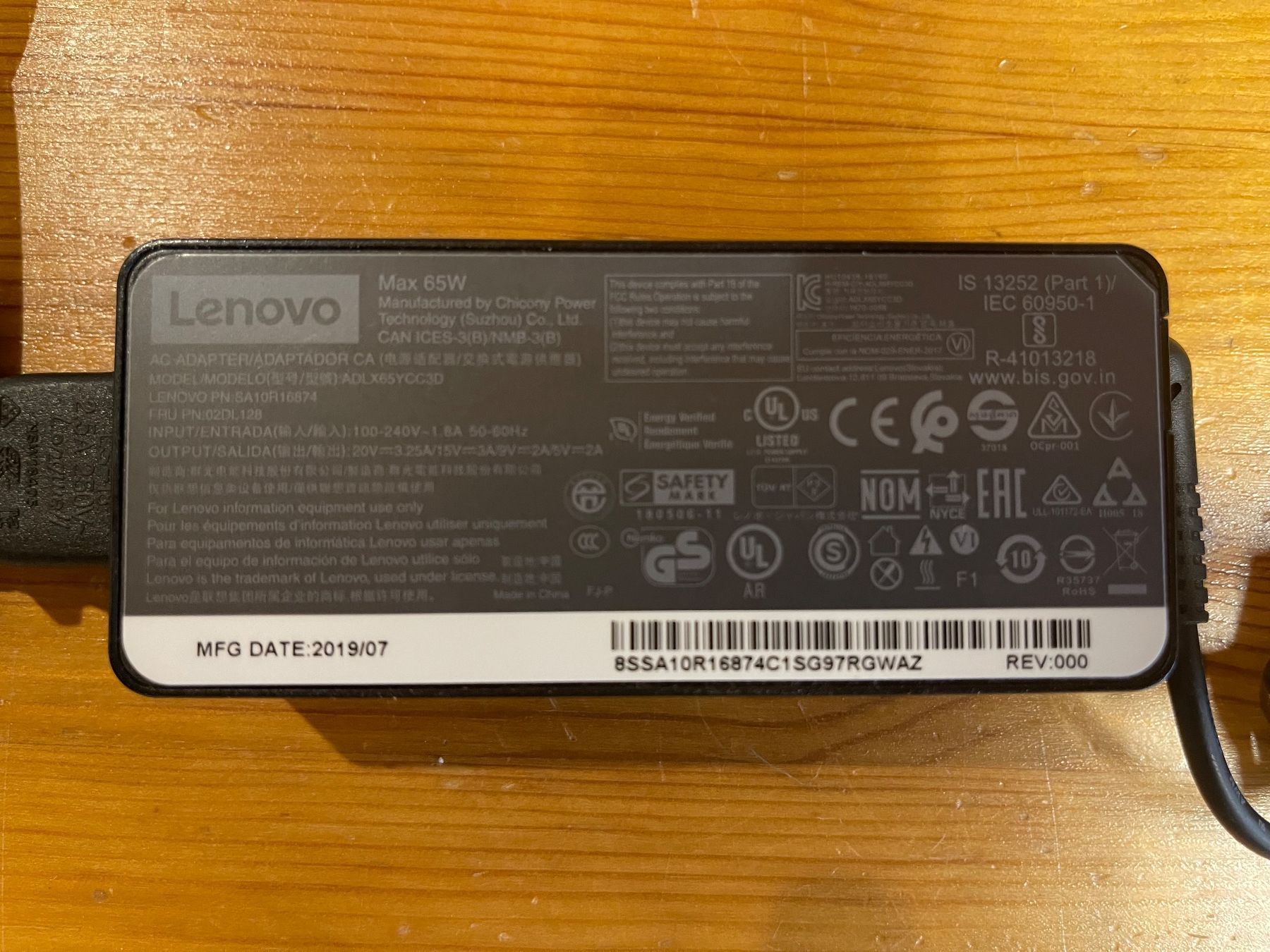 Lenovo Chargeur: Lenovo Stromadapter, USB-C, 65W – D'occasion à Böbikon par pxtr 1