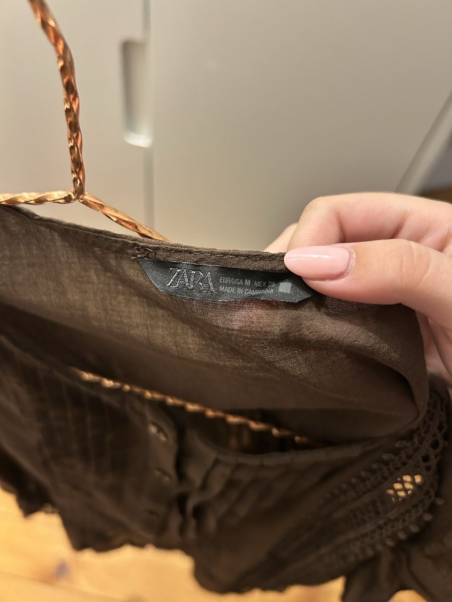 Zara Camicette: Braune Bluse von Zara – Nuovo (secondo la descrizione) da Basel venduto da ala_7nd2 2