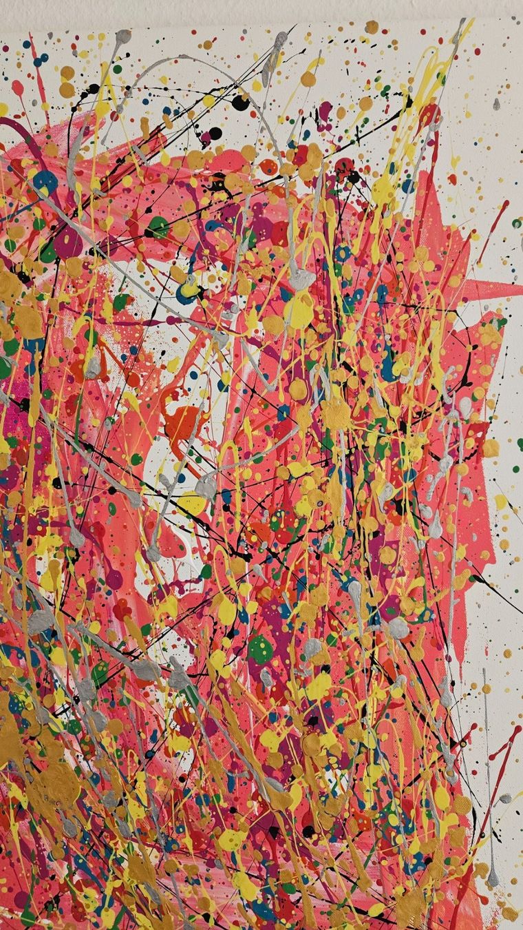 Dipinti: Tableau d'art abstrait moderne et coloré, pièce unique – Nuovo (secondo la descrizione) da Le Locle venduto da fab_c9hh 4