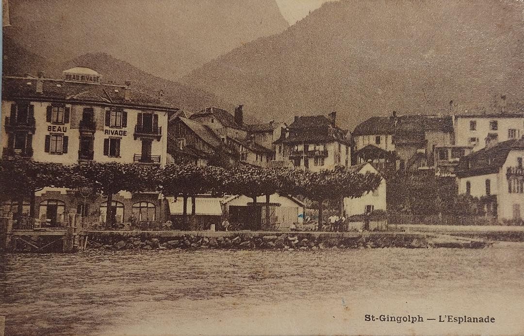 Ansichtskarten: St-GINGOLPH  -  L'Esplanade  -  1930 – Gebraucht aus Delémont von Domdom1