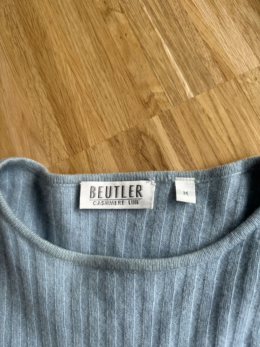 Maglioni & Felpe: Beutler Cashmere Pullover blau Grösse M gerippt – Usato da Basel venduto da donald_duck_313 1