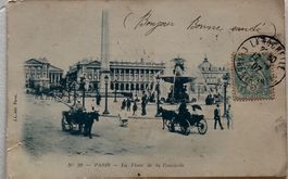 Frankreich, Paris, Place de la Concorde, Pferdekutschen 1907