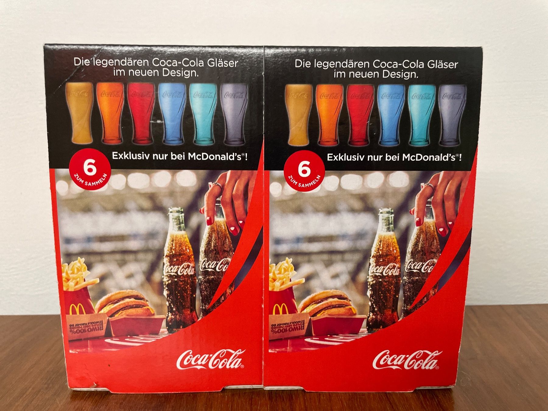 Coca-Cola Bicchieri: 2 x COCA COLA Limited Edition 2018 Glasses "Red" – Usato da Frasnacht venduto da GracyStore 1