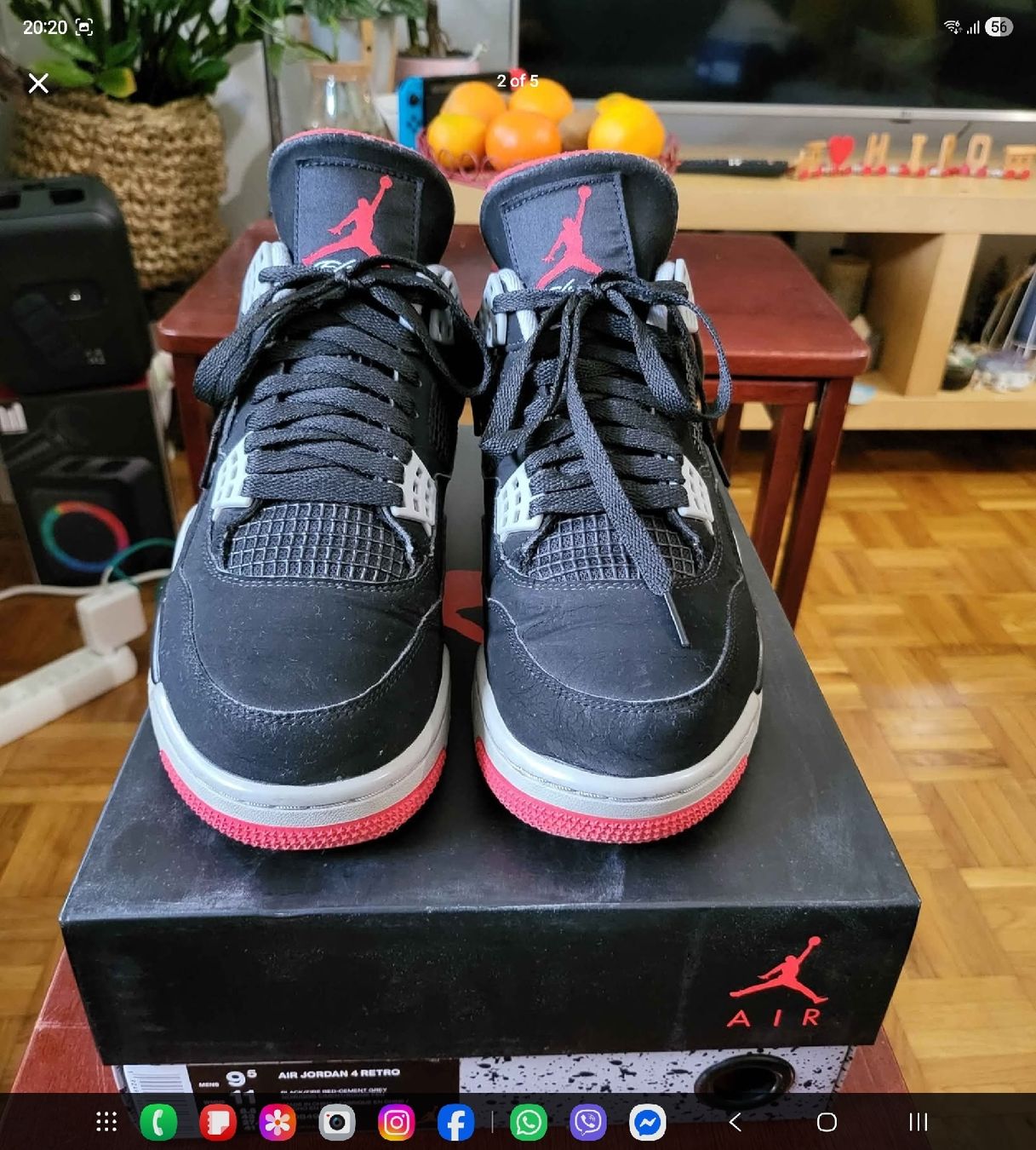 Nike Scarpe da uomo: NIKE AIR JORDAN 4 BREDS 2019 – Usato da Meyrin venduto da Hiro-chan_13 1