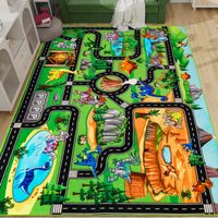 Kinderteppich Dino Strasse 200x150 cm Spielteppich