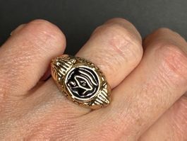 Ring Horus Auge vergoldet