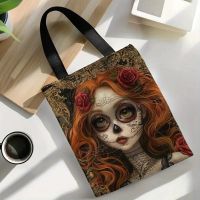 Neu! Grosse Gothic Tragetasche Girl Rosen