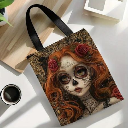 Neu! Grosse Gothic Tragetasche Girl Rosen
