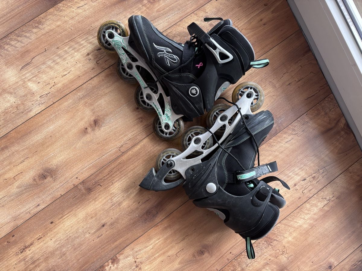 K2 Pattini in linea & Pattini a rotelle: Patins à roues alignées K2, taille 38, peu utilisés, 53 cara – Usato da Vétroz venduto da Farval01 1