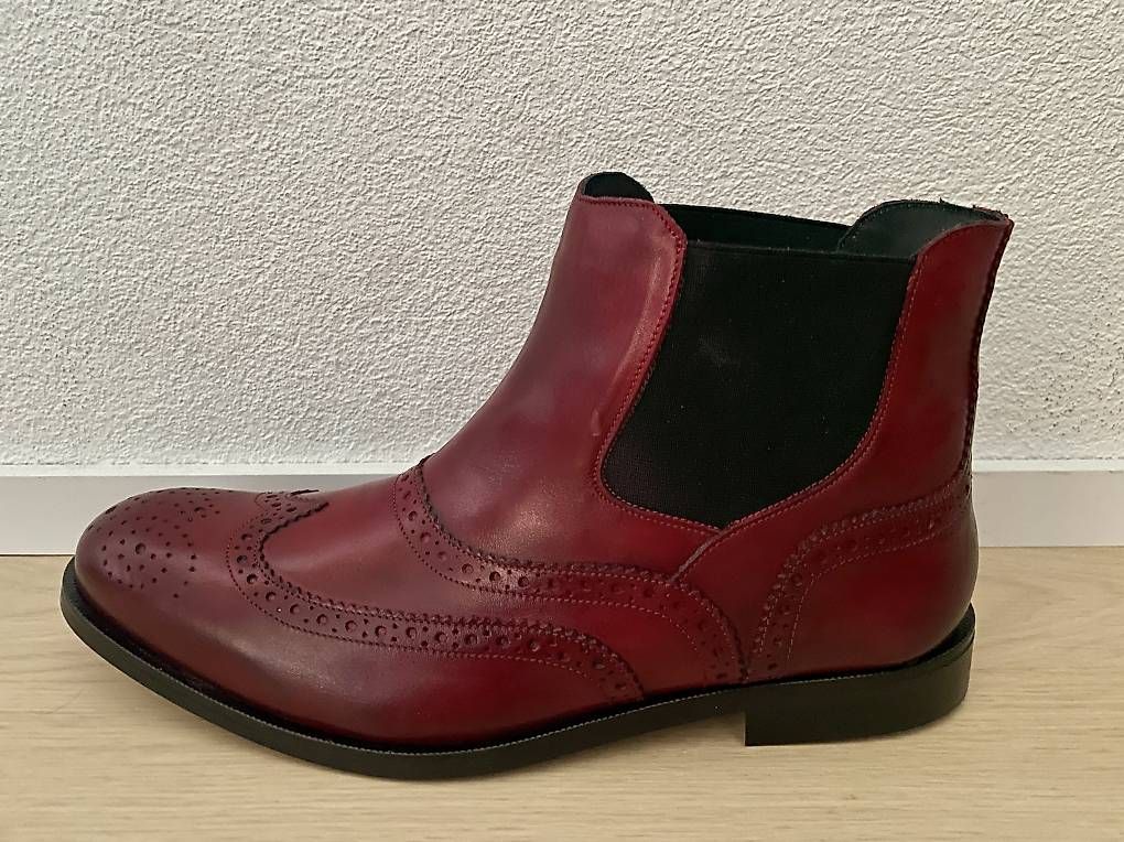 Scarpe da uomo: Rote Leder Boots (ungetragen) – Usato da Solothurn venduto da teilzeitberliner 3