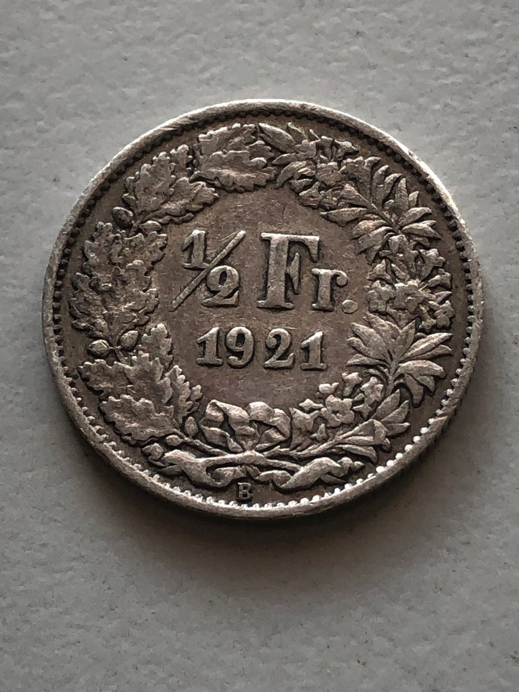 Alle Münzen: 50 Rp. 1921 – Gebraucht aus Schötz von Odpa