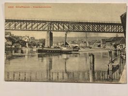 Historische Ansichtskarte Schaffhausen mit Eisenbahnbrücke