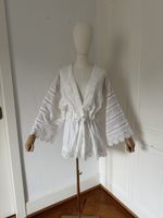 Waimari white lace kimono, cotton blend, size S, summer chic