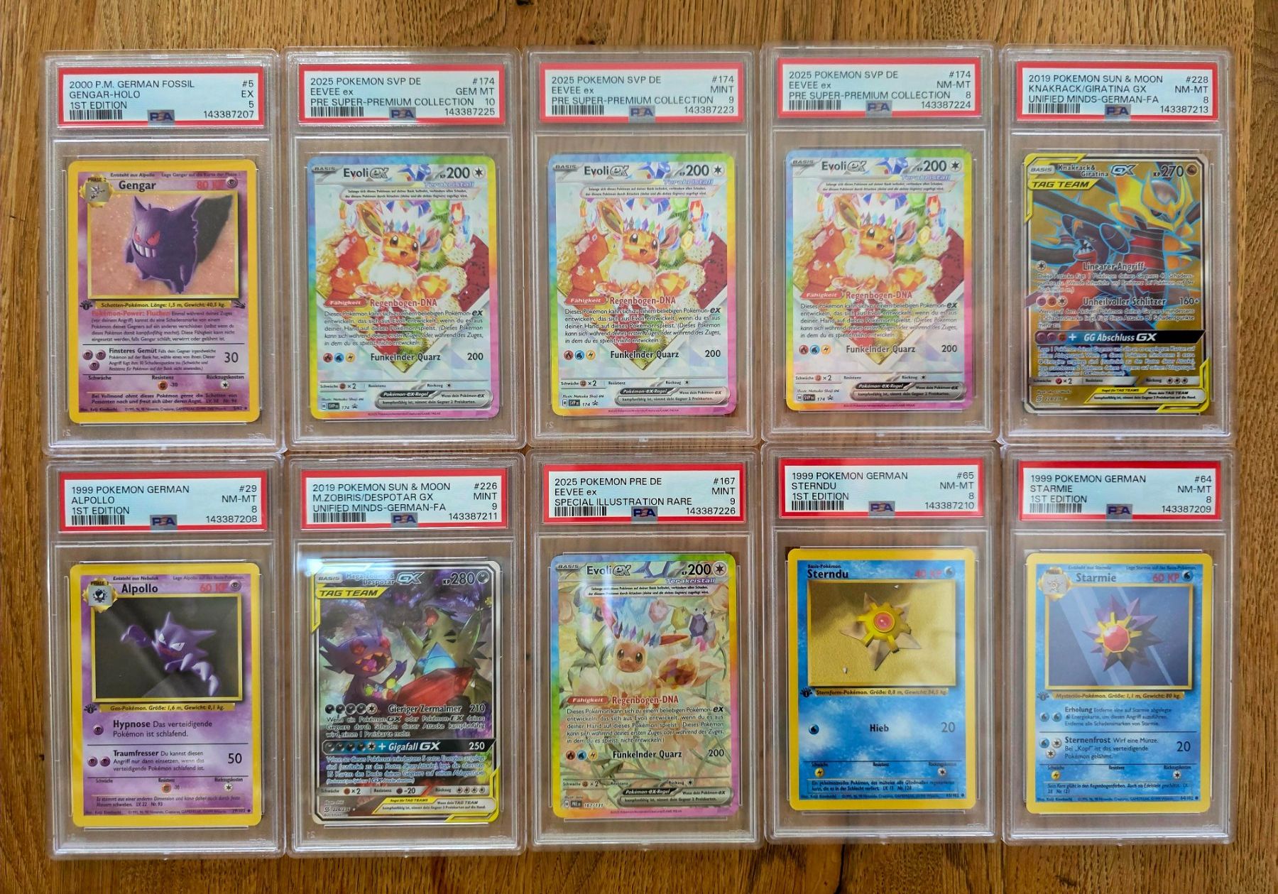 Pokémon Carte collezionabili: Pokemon PSA Sammlung 19 Slabs - Gengar Eevee Charizard Mewtu – Usato da Solothurn venduto da shiinnee