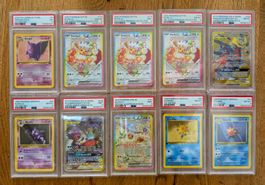 Pokemon PSA Sammlung 19 Slabs - Gengar Eevee Charizard Mewtu