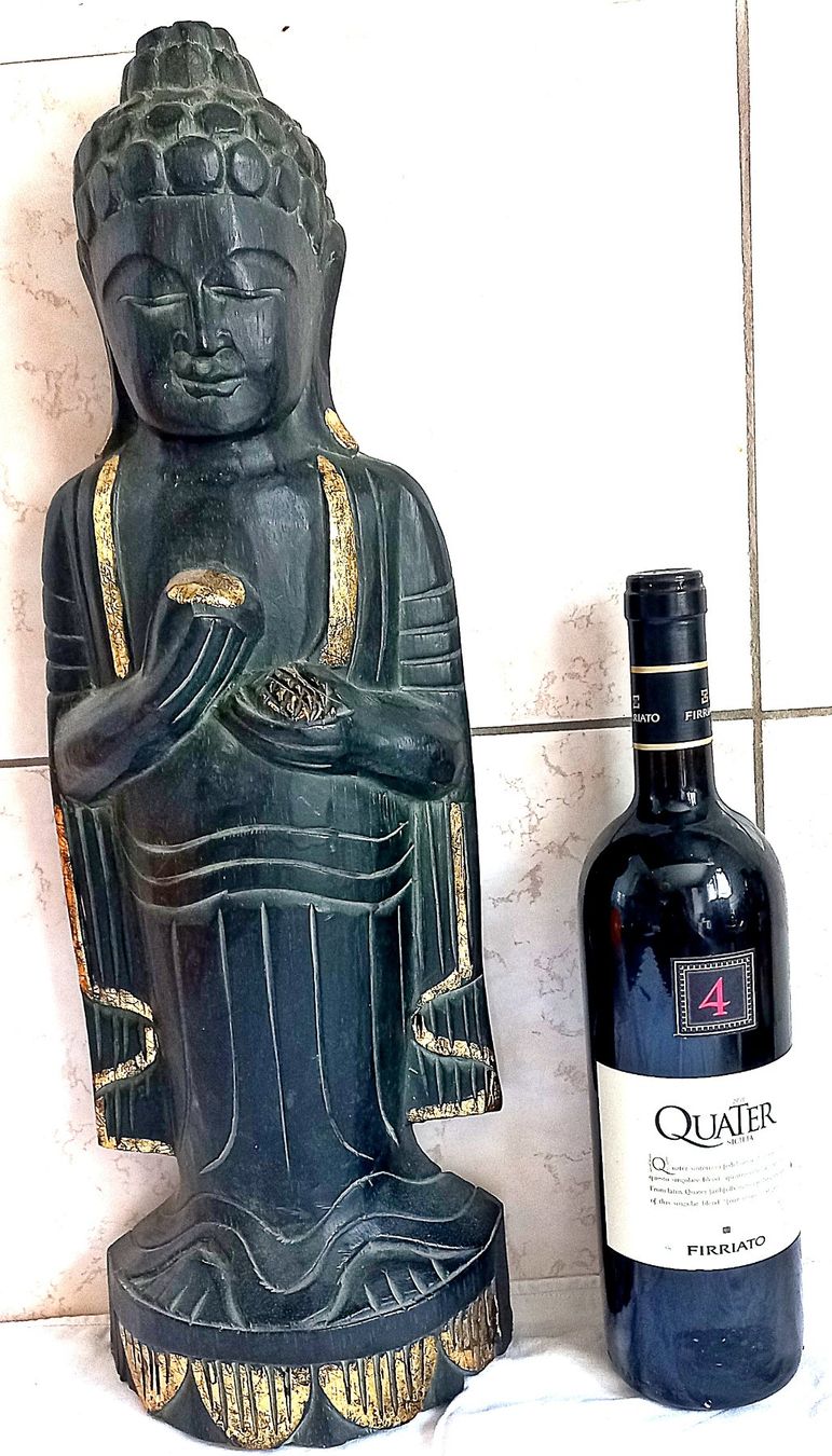 Skulpturen & Statuen: Buddha aus Holz 51cm – Gebraucht aus Baar von 2cvbaar