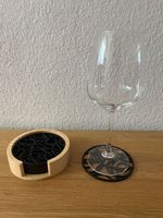 Vintage Set Untersetzer Wein Getränke Holz Swissmade
