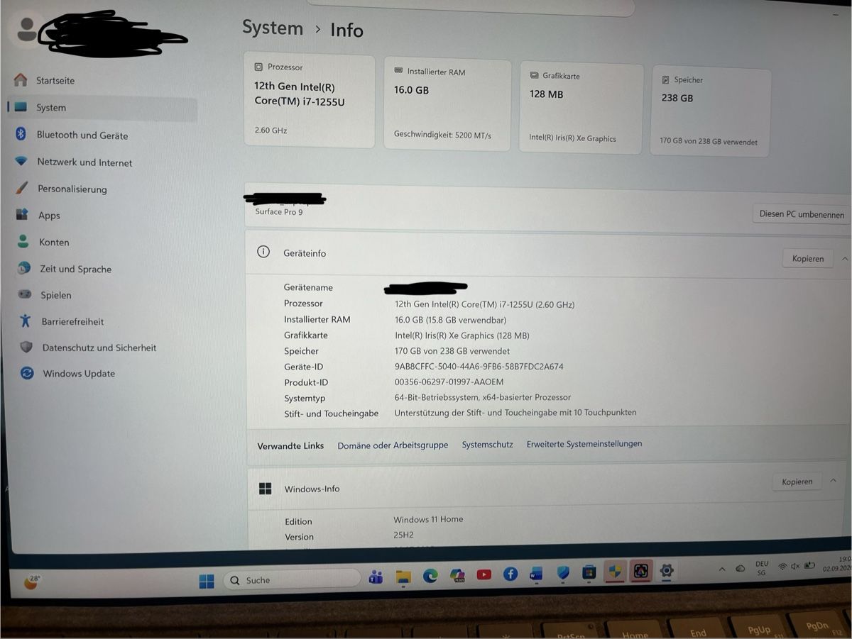 Microsoft Notebooks: Microsoft Surface Pro 9 – Gebraucht aus Winterthur von ara_wfz2 5