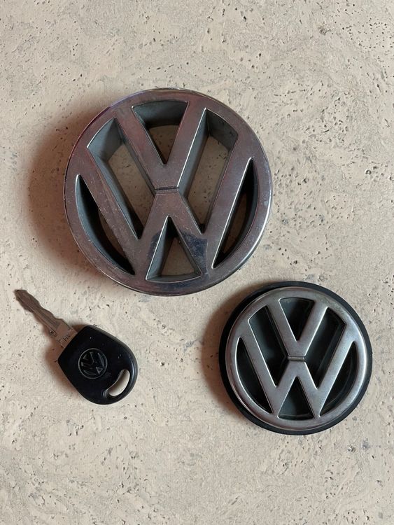 2x VW Logo Emblem + Schlüssel - lustiges Geschenk
