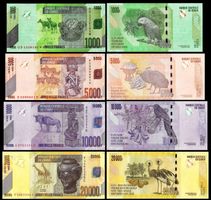 Set Congo 1000.5000.10000.20000 Francs 2020-2022 UNC