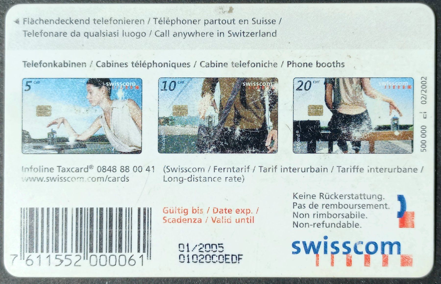 Swisscom Schede telefoniche: Taxcard - Telefonkabinen - CH – Usato da Niederuzwil venduto da lubimaja 1