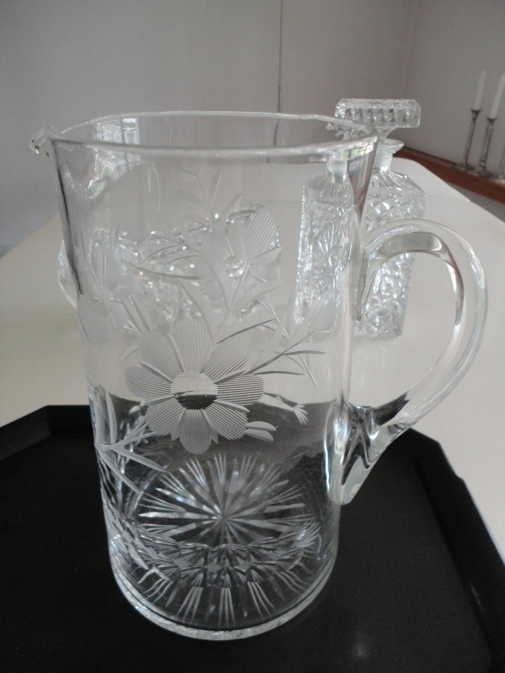 Carafes: Vintage Glaskrug mit Brilliantschliff – Neuf (Voir description) à Bonstetten par nat_tv99