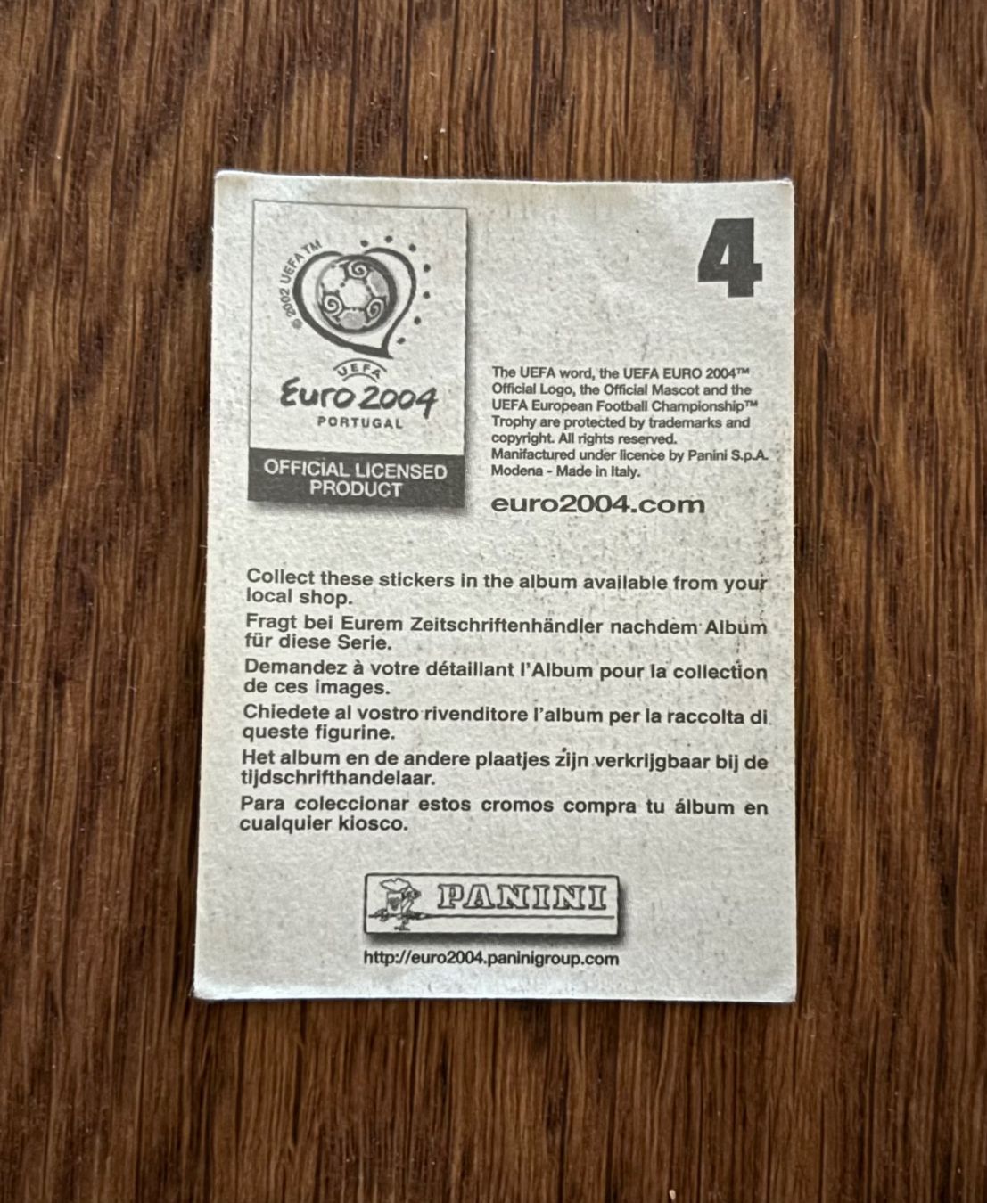 Autocollants: PANINI Kleber EURO 2004 – D'occasion à Gerlafingen par alpenbrevet 1