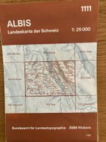 Landkarte 1 : 25'000 Albis