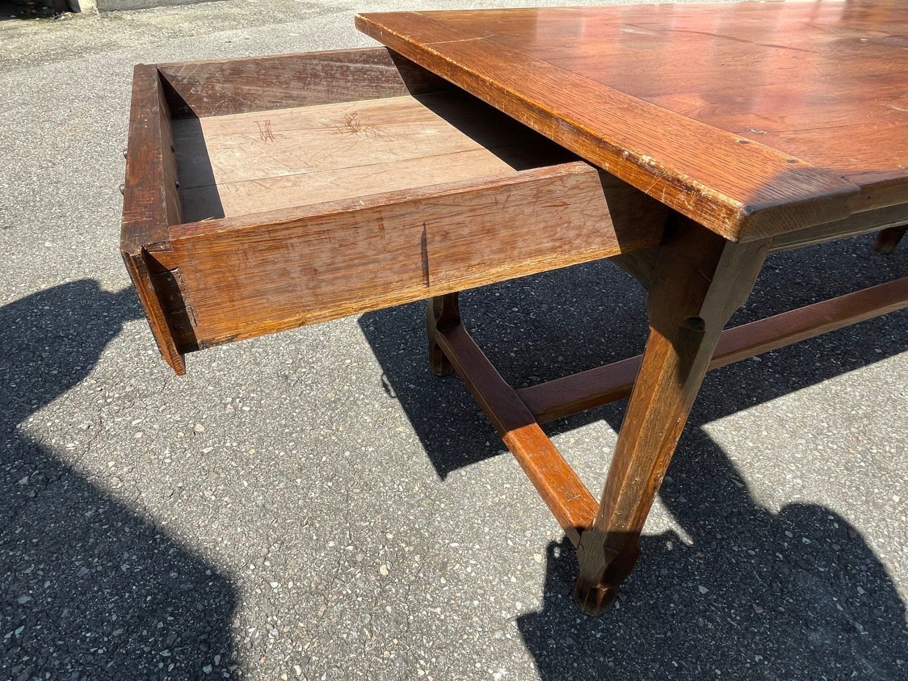 Tische: Klostertisch, Stil, Tisch  mit 2 Schubladen, 190 x 86 Eiche – Gebraucht aus Koblenz von Kbaldinger 4
