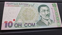 Kirgisistan 10 Som 1997, seltene Banknote!