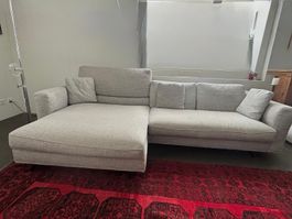 Ecksofa hellgrau mit Recamiere guter Zustand