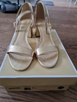Michael Kors Sandalen gold mit Blockabsatz - Grösse 37