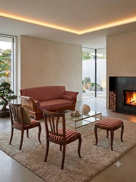 Sofas: Canapé, 2 chaises, tabouret  bois massif – D'occasion à Marly par mic_dg6m 1