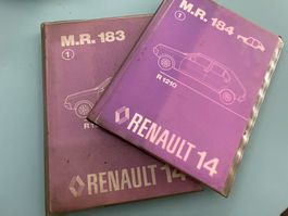 Oldtimer Renault 14 / Typ M.R.184 2x Werkstattbuch