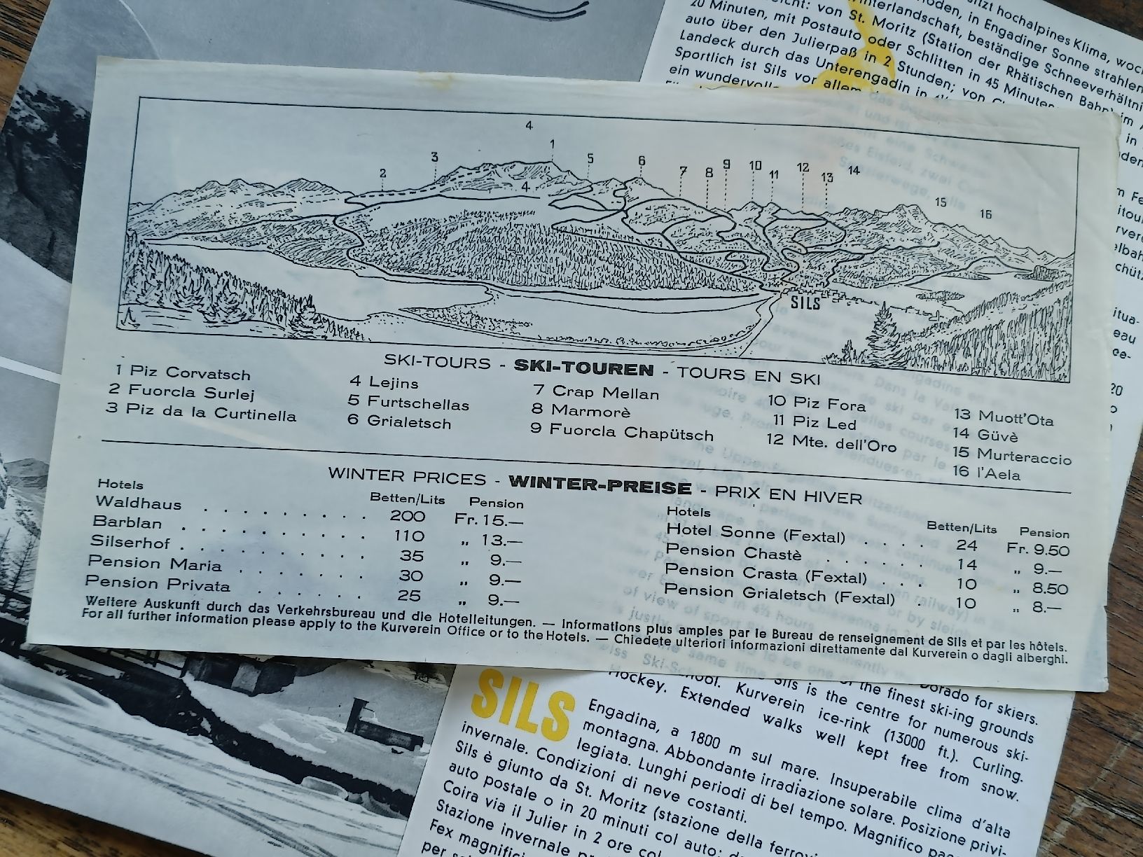 Documenti: Alter Prospekt / SILS Engadin - Ausgabe ca. 1939 – Usato da Brugg AG venduto da Ente015 2