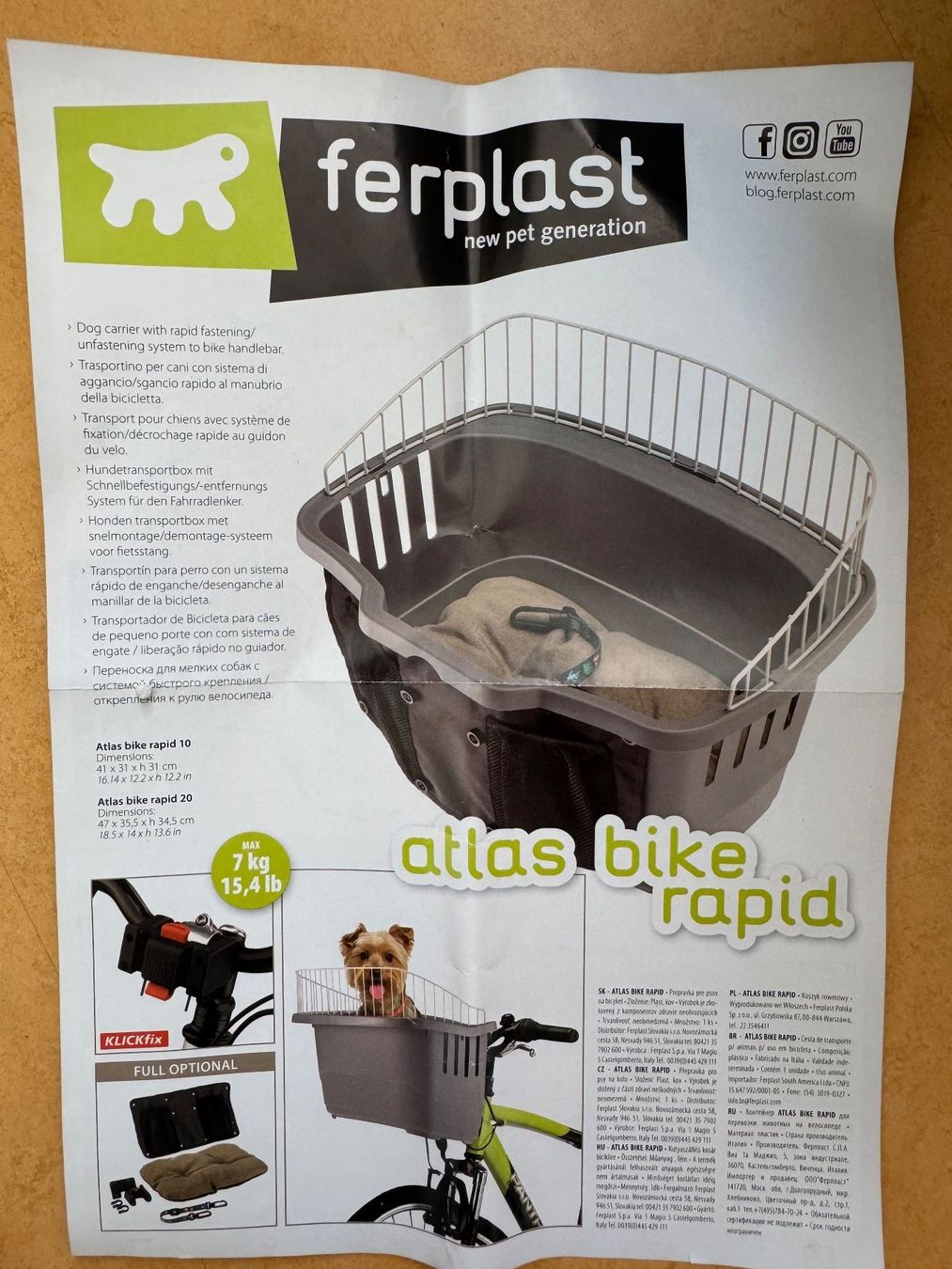 Cucce & Letti: Hundefahrradkorb – Nuovo (secondo la descrizione) da Rombach venduto da Juspola 2