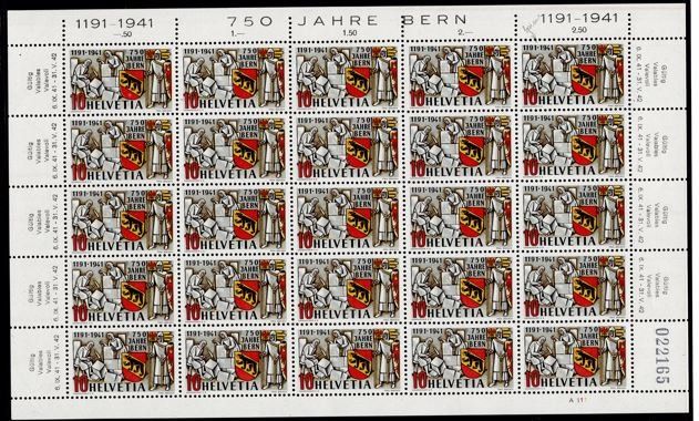 Tutti i francobolli: variété, 10ct, série 1941 – Nuovo e nell'imballaggio originale da Delemont venduto da toutdubon11