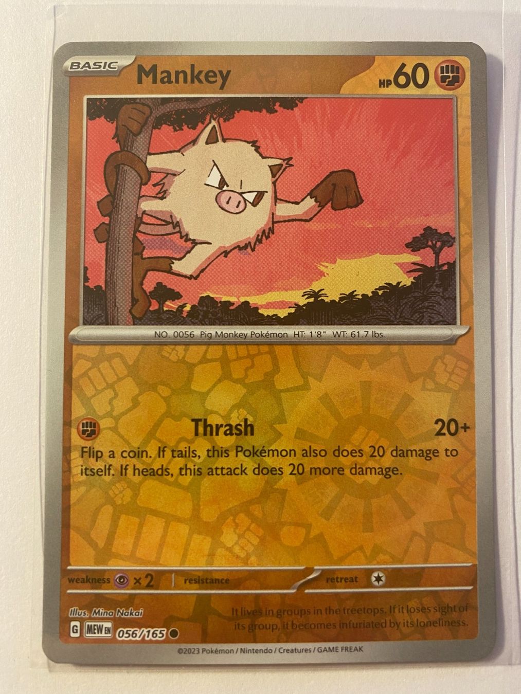 Pokémon Cartes à collectionner: Pokemon Mankey 056/165 Reverse Holo 151 EN – Neuf (Voir description) à Weingarten-Kalthäusern par McGmavlo