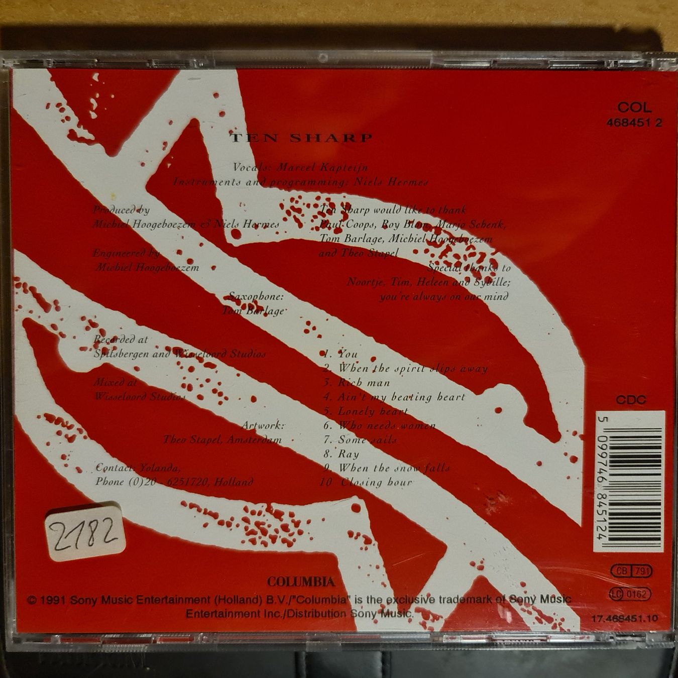 CD: CD Ten Sharp - Under The Water-Line (CD) – Usato da Dintikon venduto da Vexi 1
