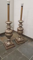 2er Set Vintage Tischlampen Silber Optik, Top Zustand
