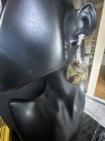 Ohrringe mit Drachenblut Stein HANDARBEIT 