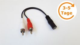 Audiokabel 3.5 mm Buchse auf 2x Cinch