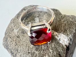 STARBORN USA Designer-Ring/Silber 925 Granat facettiert G57