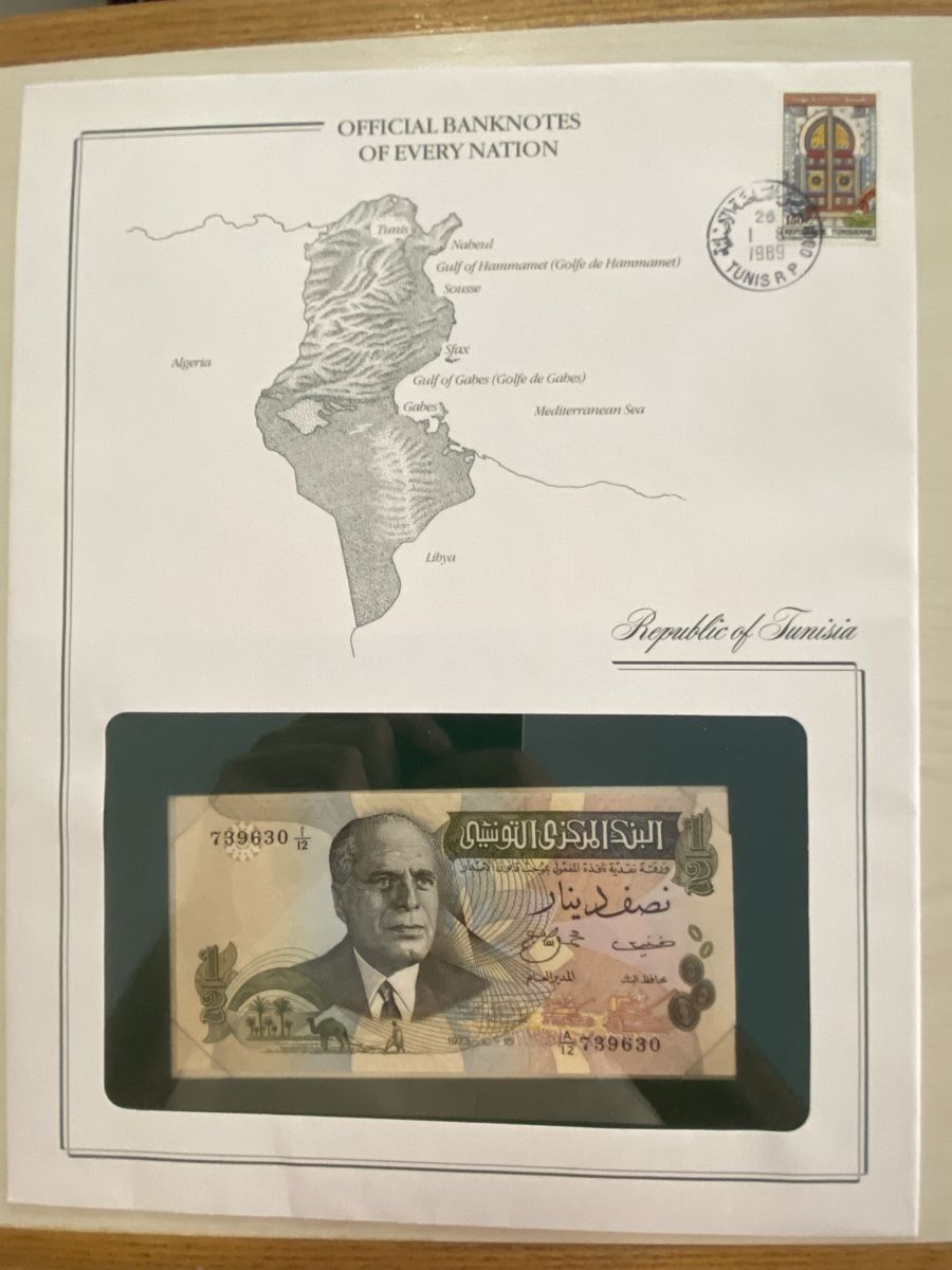 Billets de banque: Banknotenbrief Tunesien – Neuf (Voir description) à Muralto par Alex1912
