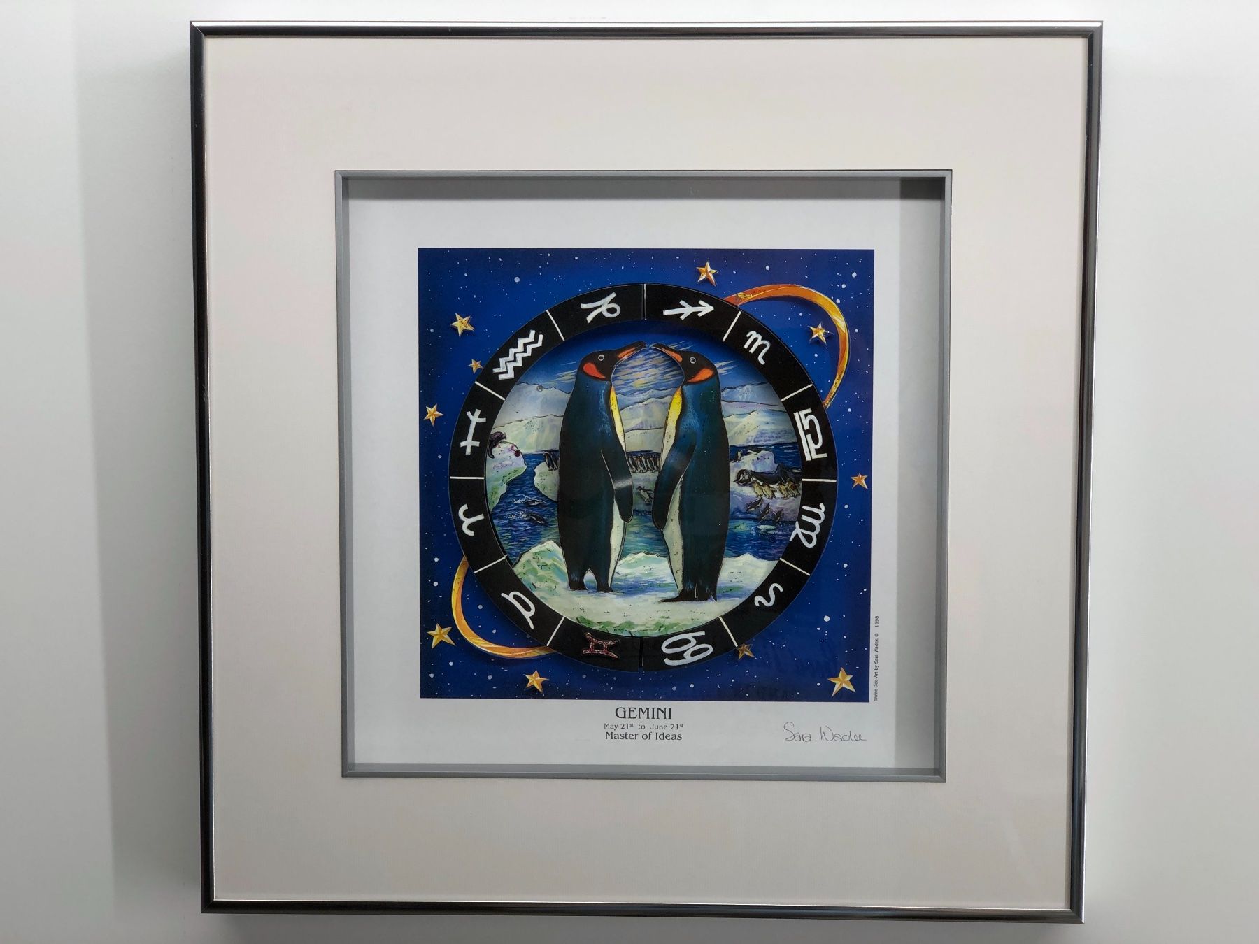 Dipinti: 3D Bild / Sternzeichen Zwilling / 40x40cm - Silber – Nuovo e nell'imballaggio originale da Bergdietikon venduto da Garak 1