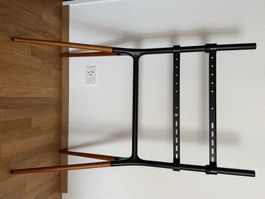 TV-Ständer schwarz,  Holzfüsse guter Zustand