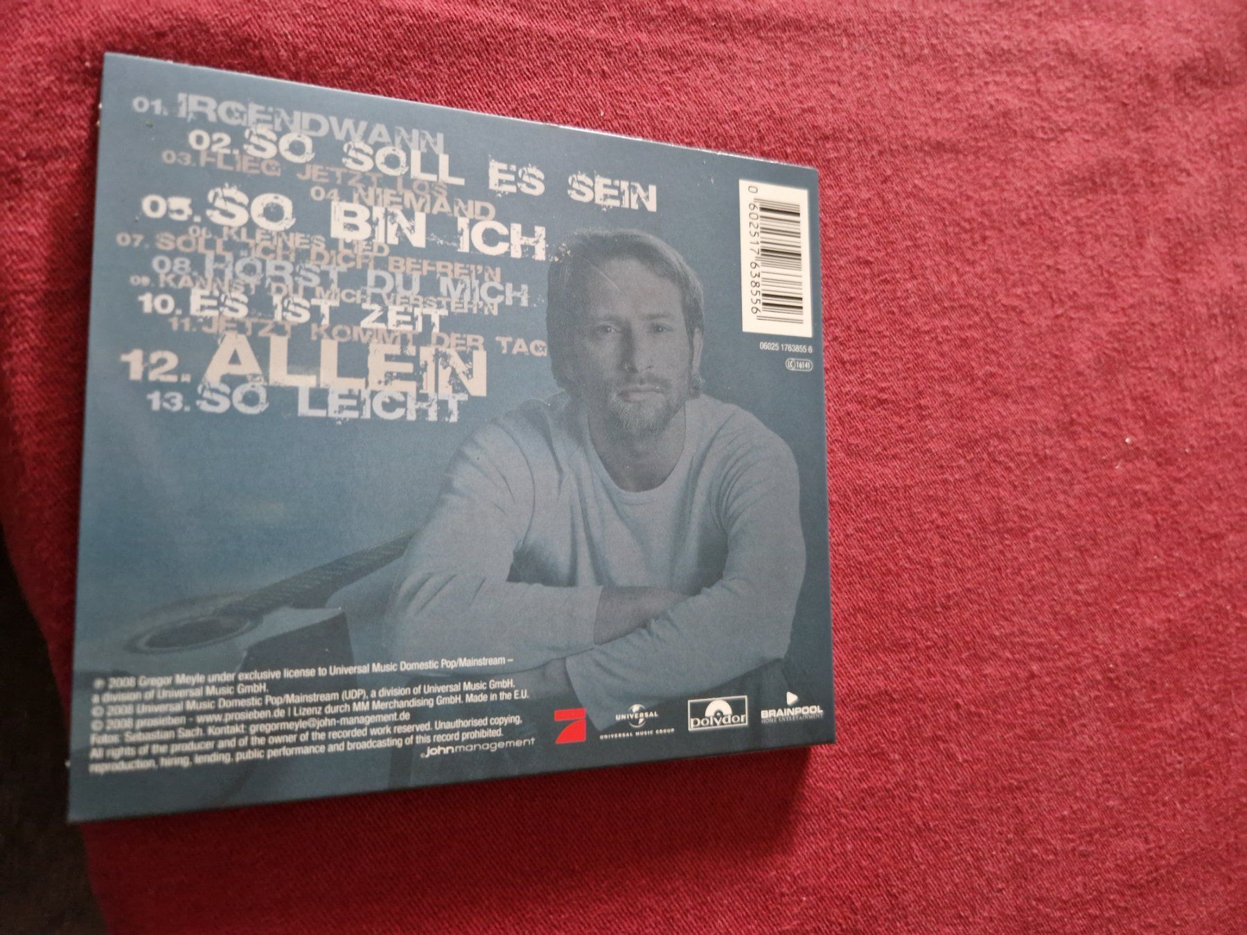 CDs: Gregor Meyle  - So soll es sein – Neu (gemäss Beschreibung) aus Wattenwil von Mage66 1